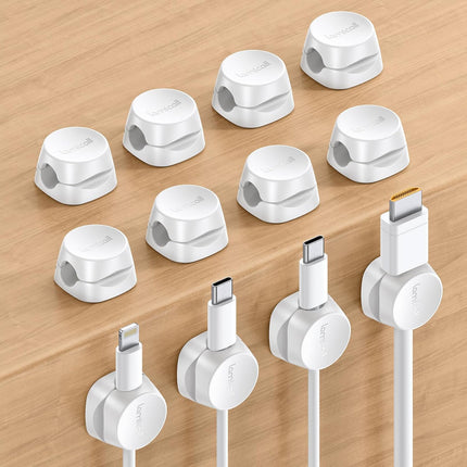 12Pack Spring Cord Organizer, Office Desk Accessories, Cable Clips