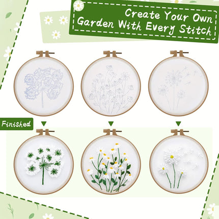 3 Sets Embroidery Kit for Beginners