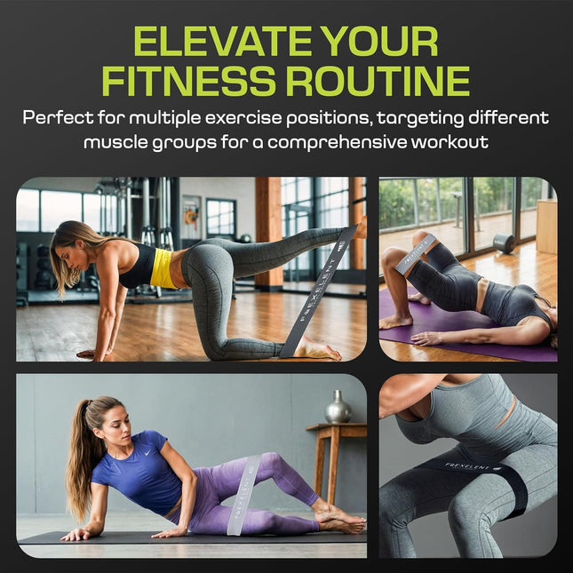 Short Fabric Resistance Bands for Working Out, 5 Strength Levels