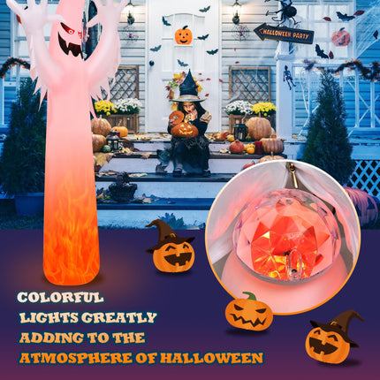 12 Feet Halloween Inflatable Decoration with Built-In LED Lights