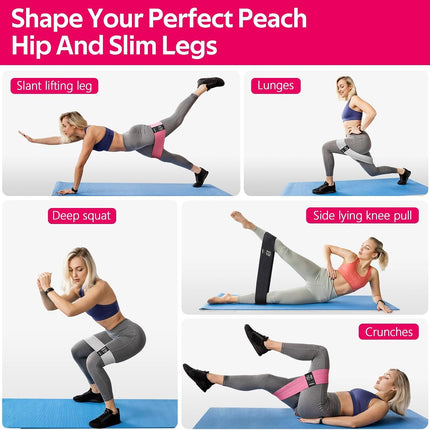 Fabric Resistance Bands for Working Out, Exercise Bands for Glutes and Legs