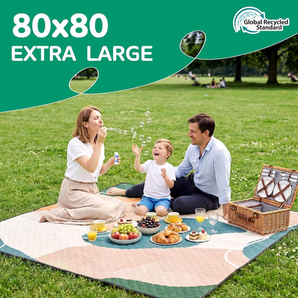 Waterproof Picnic Blanket Outdoor Camping Beach Mat outside Rug Tent Floor Carpet Extra Large Foldable Sandproof Car Essential Roadtrip Rv Accessories Glamping Gear Must Haves Hiking Gift