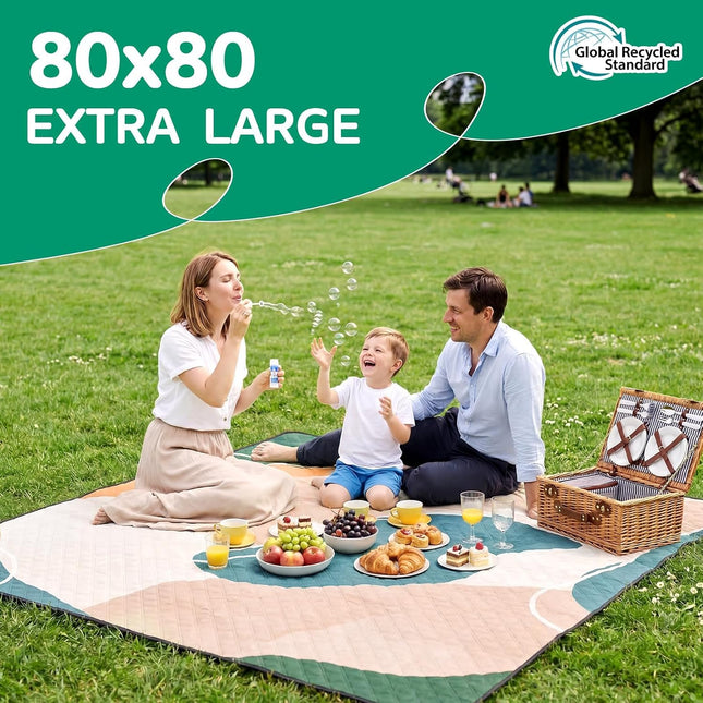Waterproof Picnic Blanket Outdoor Camping Beach Mat outside Rug Tent Floor Carpet Extra Large Foldable Sandproof Car Essential Roadtrip Rv Accessories Glamping Gear Must Haves Hiking Gift