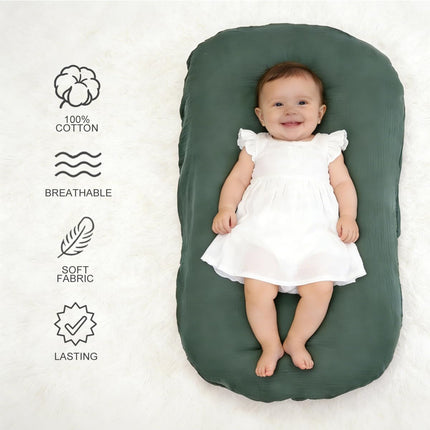 Baby Lounger Newborn 0-24 Months, Home and Travel Infant Cushion-Grey