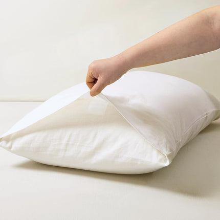 100% Linen King Pillow Cases Set of 2 (20"X36"), White Natural Linen