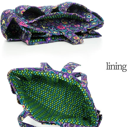 Knitting Quilted Tote Bag W/6 Pockets, Multifunctional Yarn Organizer and Teachers Nurses Crochet Lovers
