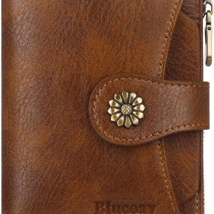 Small Bifold Wallet Women with Removable ID Window
