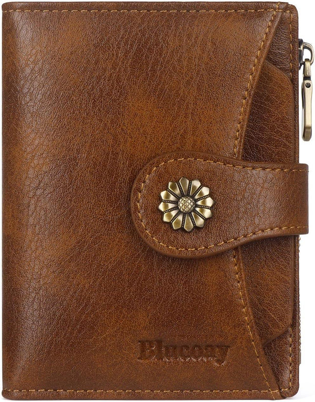 Small Bifold Wallet Women with Removable ID Window