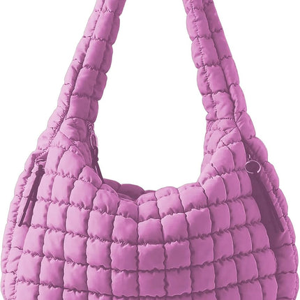 Puffer Tote Bag, Quilted Tote Bag Crossbody Bags for Travel, Gym, Work