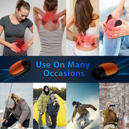 Hand Warmers Rechargeable, 2 Pack Portable Pocket Hand Warmers, 20Hrs Long Heating Double Warm Electric Handwarmers, Reusable Heater for Outdoors, Camping, Hunting, Golf, Fishing