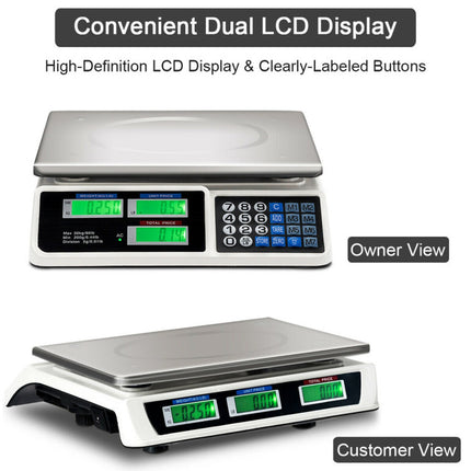 66 Lbs Electronic Price Computing Scale with LCD Screen Display