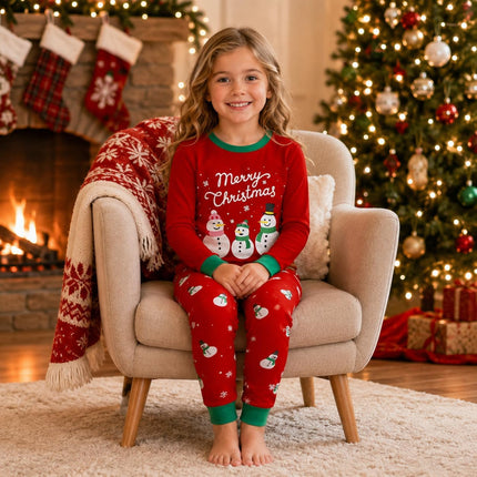 Kids Christmas Pajamas Toddler Boys Girls Sleepwear 2 Piece Pjs Clothes Set