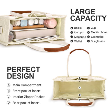 Quilted Tote Bags for Women, Lightweigh Puffy Tote Bag, Quilted Woman Bag for Work Travel(Beige)