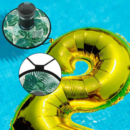 Neoprene Floating Drink Holder Floating Coaster Pool Drink Holder Beverage Float Cup Holder for Pool Party Hot Tub Outdoor Water Fun (1 Pc Large + 1 Pc Small)