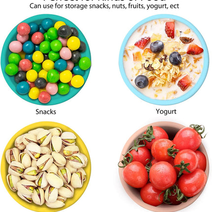 1-Cup Silicone Food Storage Containers with Lids, 4 Pack 8.5 Oz Reusable Snack Fruits Containers Cups Leak Proof Soup Freezer Molds Small Lunch Box BPA Free for Kids Baby Daycare School Travel Baby