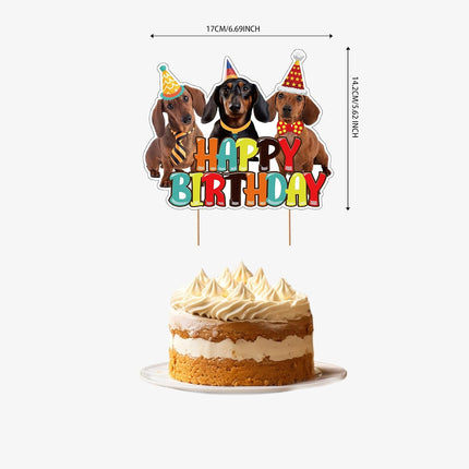 25 Dachshund Cake Toppers - Dachshund Dog Cake Decorations for Parties & Birthdays