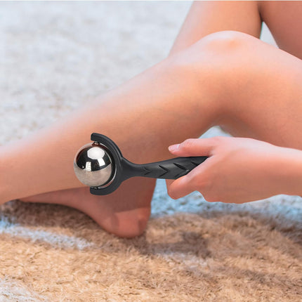 Massage Ball Roller– Ice Cold and Hot for Deep Tissue and Sore Muscle Relief of Stiffness and Stress, Body, Neck, Back, Foot, Plantar (Black)