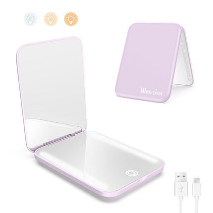 1X/3X Travel Mirror with Light, Compact Magnifying Mirror