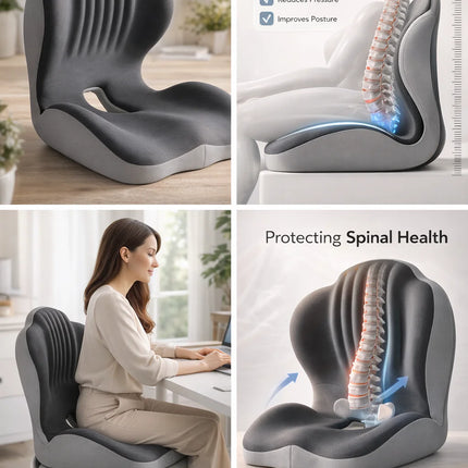 Elvix™ Posture Support Cushion - Back & Tailbone Support