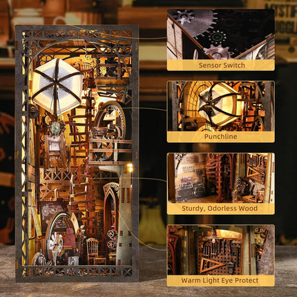 Book Nook Kit for Adult, DIY Miniature Dollhouse Kit, Airship Model
