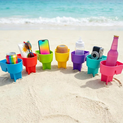 Beach Cup Holder, Keep Drinks Stable and Out of Sand, 4 Pack