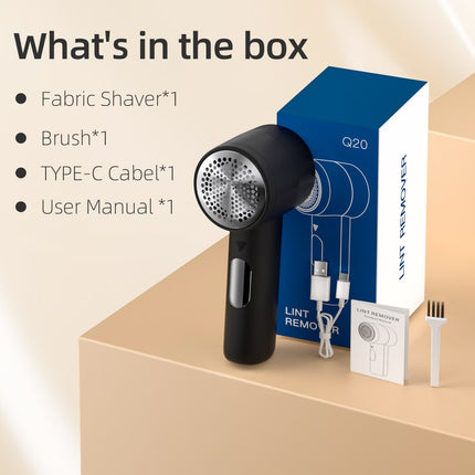 Fabric Shaver, Lint Remover Rechargeable, Electric Portable Sweater Defuzzer with 3 Speeds, 6 Leaf Blades,Digital LED Display to Remove Pilling for Clothes, Furniture, Sweater,Blanket