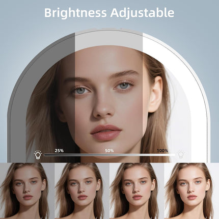Rechargeable Travel Makeup Mirror with Lights Small 10X Magnify