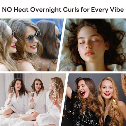 Heatless Curls Overnight Blowout Rods,Hair Rollers Hair Curlers to Sleep In