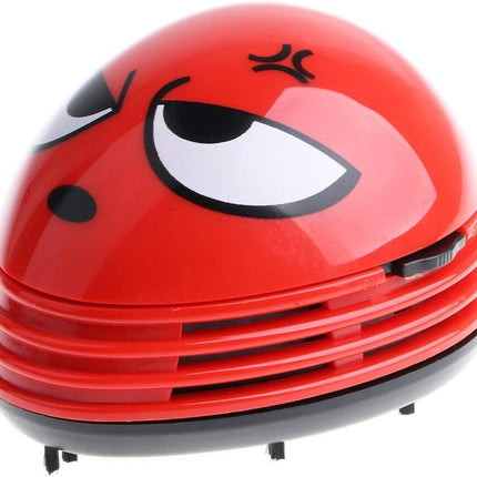 Cute Portable Cartoon Mini Desktop Vacuum Desk Dust Cleaner (Red)