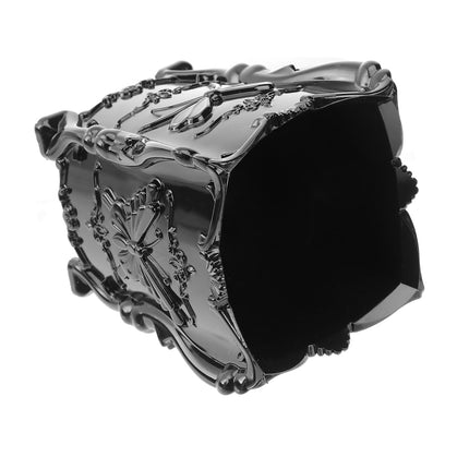 Acrylic Makeup Brush Pot Cosmetic Brush Holder Organizer Butterfly Decor Pencil Pen Container Black