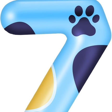 Dog Paw Birthday Candle Cake Topper Party Decoration,Blue,7