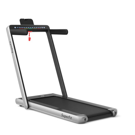 2.25 HP 2-In-1 Folding Walking Pad Treadmill with Dual Display and App Control