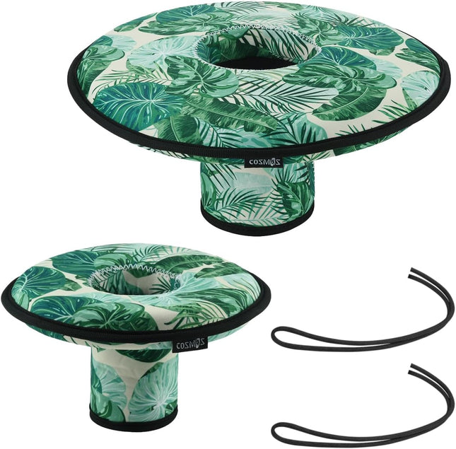 Neoprene Floating Drink Holder Floating Coaster Pool Drink Holder Beverage Float Cup Holder for Pool Party Hot Tub Outdoor Water Fun (1 Pc Large + 1 Pc Small)