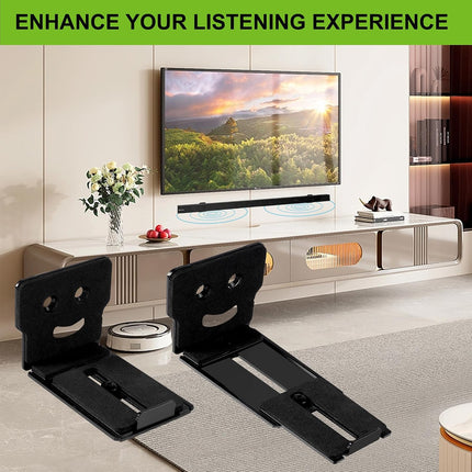 Adjustable Soundbar Mount, Lockable & Universal Fit, Anti-Slip