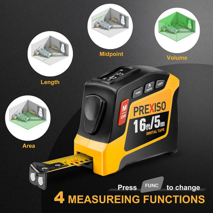 2-In-1 Digital Tape Measure 16Ft &  Laser Level with Tripod - 100Ft Rechargeable Dual Modules