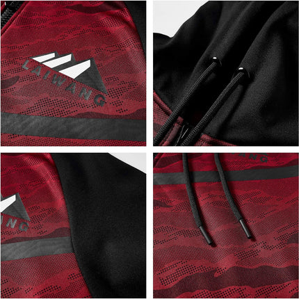 Men'S Color Block Hoodie-Full Zip Ultimate Heavyweight Fleece Hoodie-Camo Zip up Hoodie with Kanga Pocket