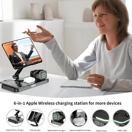 6 in 1 30W Foldable Charging Station for Multiple Devices