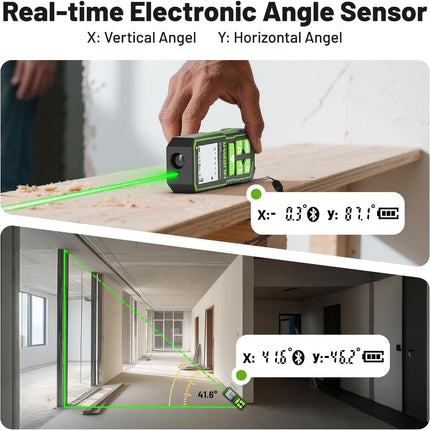 395FT Bluetooth Green Laser Measuring Tool S120-G-BT