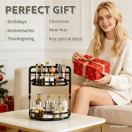360 Rotating Makeup Organizer,Perfume Organizer, Bathroom Counter Organizer