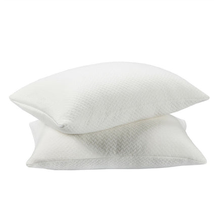 Set of 2 28 X18 Inch Shredded Memory Foam Bed Pillows with Bamboo Cooling Cover