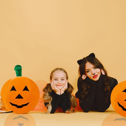 3-Count Halloween Summerween Pumpkin Inflatable Beach Ball Decorations, Summerween 16" Tall, Halloween Pumpkin Toy (3-Pack)