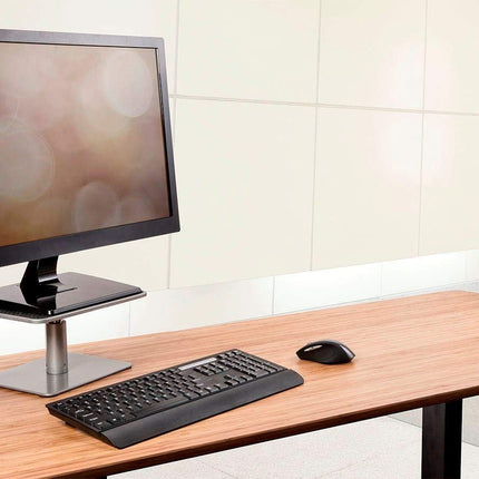 Universal Monitor Riser Stand - Raises Monitors 4.6 to 6.5 Inches, Silver Finish - Workstream Collection