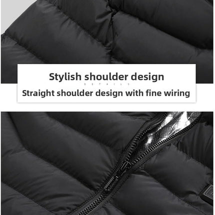 Heated Hoodie for Men Women Heated Jacket with 3 Heating Levels Multiple Heating Zones Lightweight Zip Coat Outdoor