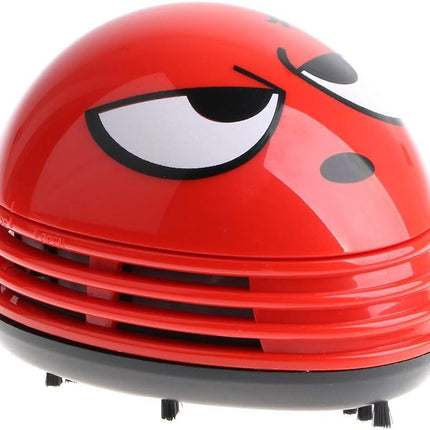 Cute Portable Cartoon Mini Desktop Vacuum Desk Dust Cleaner (Red)