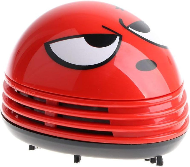 Cute Portable Cartoon Mini Desktop Vacuum Desk Dust Cleaner (Red)