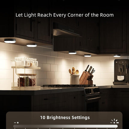 RGB Puck Lights with Charging Station, Motion Sensor Cabinet Lights