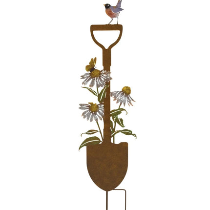 Rustic Shovel Metal Garden Flower Stake