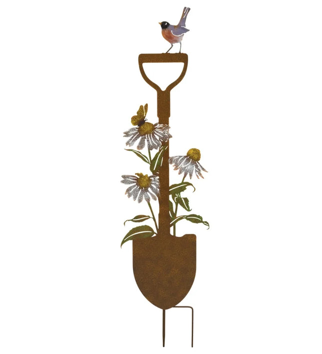 Rustic Shovel Metal Garden Flower Stake