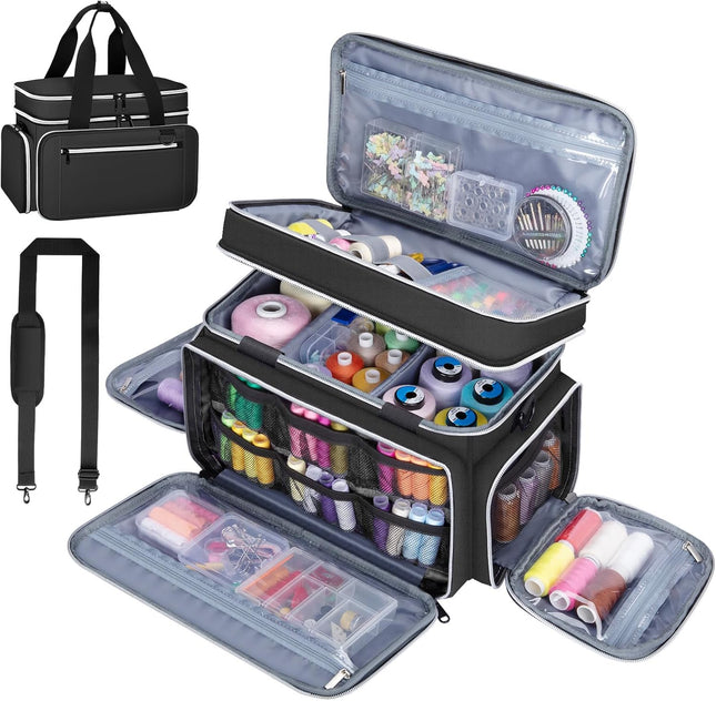 Sewing Supplies Organizer, Double Layer Sewing Storage Organizer