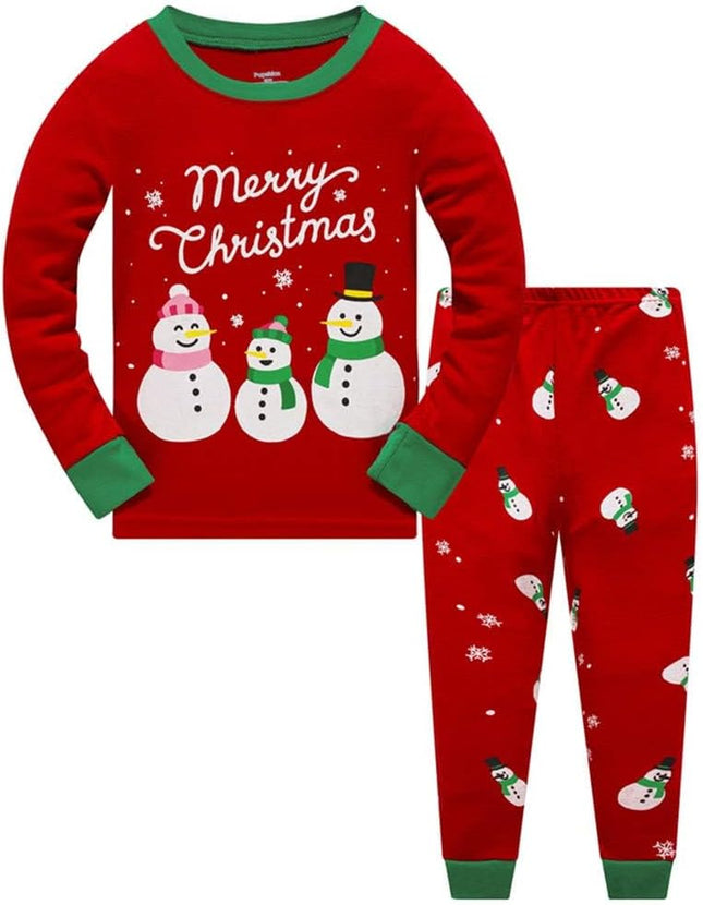 Kids Christmas Pajamas Toddler Boys Girls Sleepwear 2 Piece Pjs Clothes Set